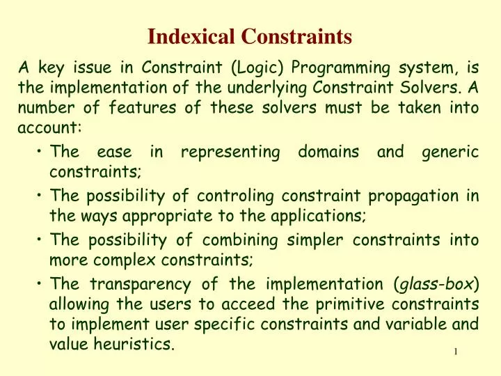 indexical constraints