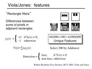 Viola/Jones: features