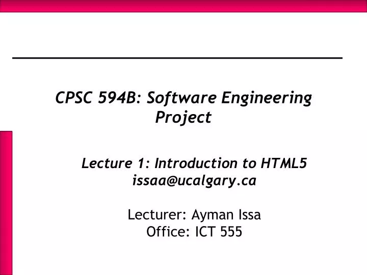 cpsc 594b software engineering project