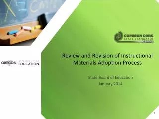 Review and Revision of Instructional Materials Adoption Process