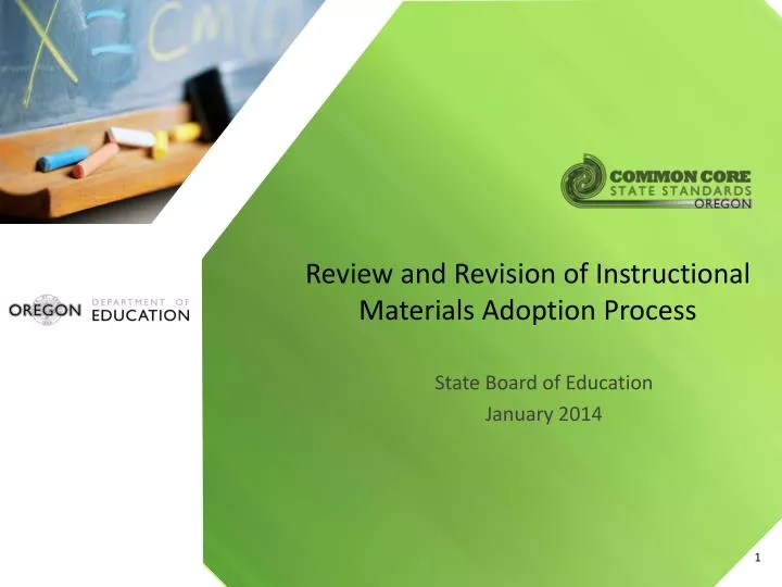 review and revision of instructional materials adoption process