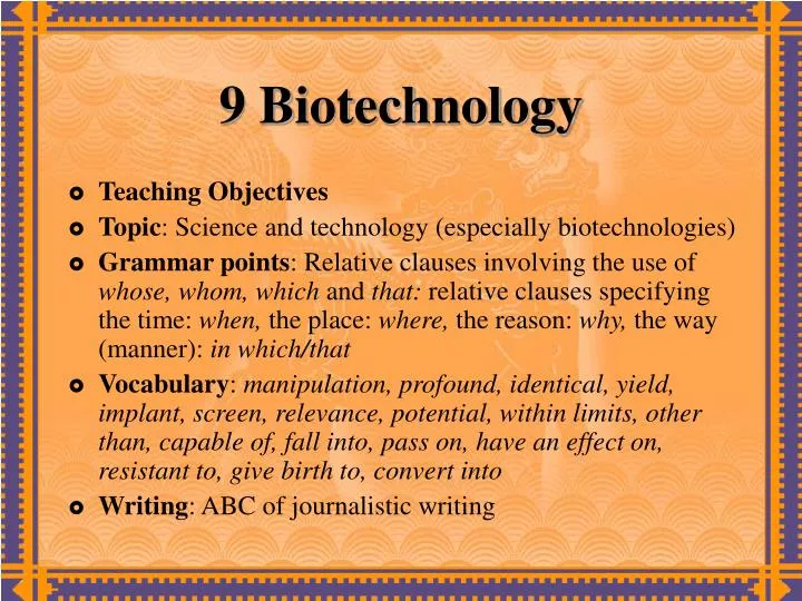 9 biotechnology