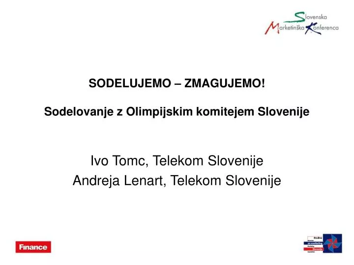 sodelujemo zmagujemo sodelovanje z olimpijskim komitejem slovenije