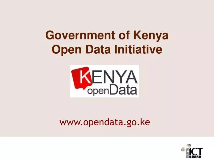 government of kenya open data initiative