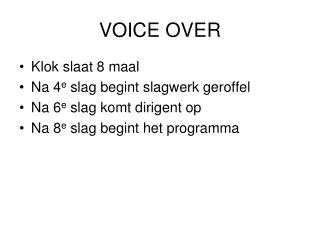 voice over