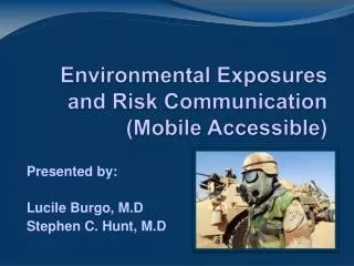Environmental Exposures and Risk Communication (Mobile Accessible)
