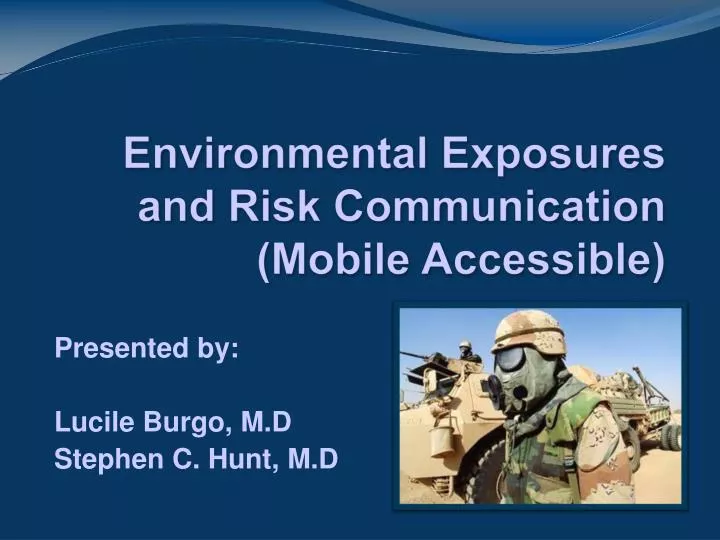 environmental exposures and risk communication mobile accessible
