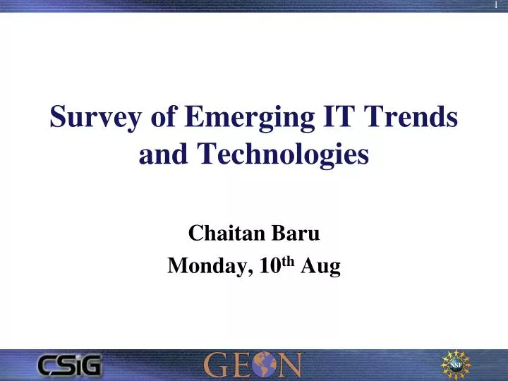 survey of emerging it trends and technologies