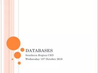 databases