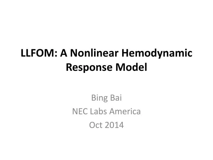 llfom a nonlinear hemodynamic response model