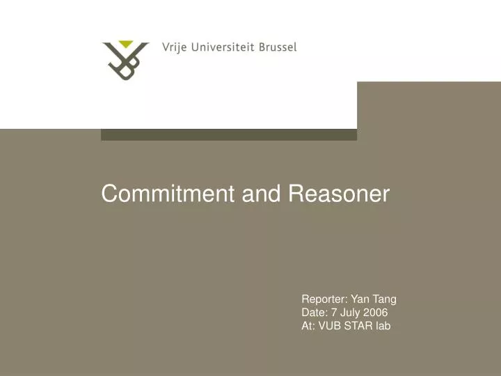 commitment and reasoner