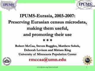 IPUMS-Eurasia before Europe