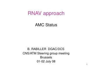 rnav approach amc status