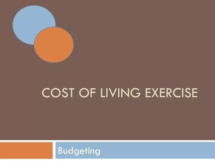 cost of living exercise
