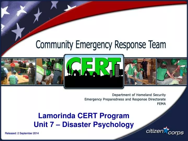 lamorinda cert program unit 7 disaster psychology