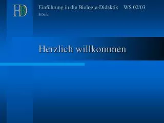 herzlich willkommen