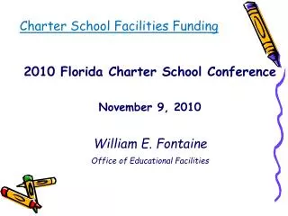 Charter School Facilities Funding