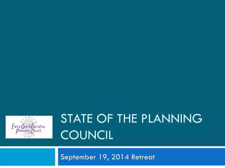 state of the planning council