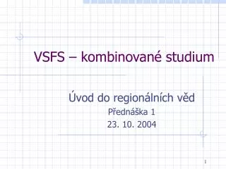 vsfs kombinovan studium