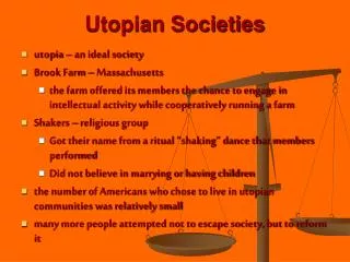 Utopian Societies