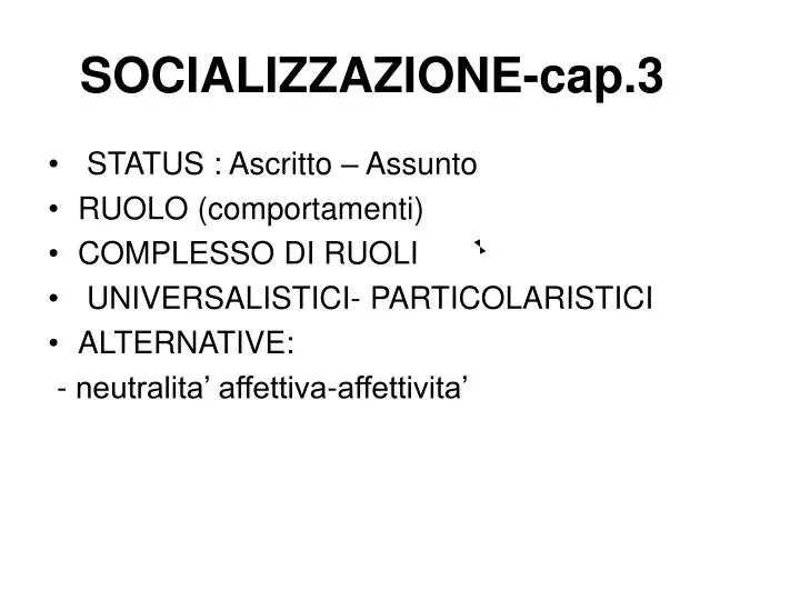 socializzazione cap 3