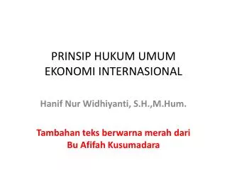 prinsip hukum umum ekonomi internasional