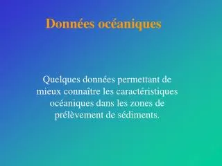 donn es oc aniques