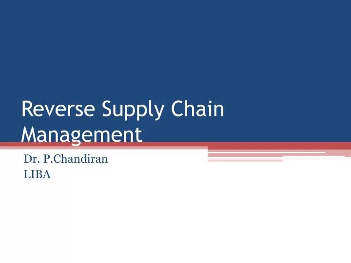 reverse supply chain management
