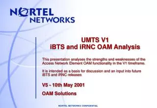 V5 - 10th May 2001 OAM Solutions