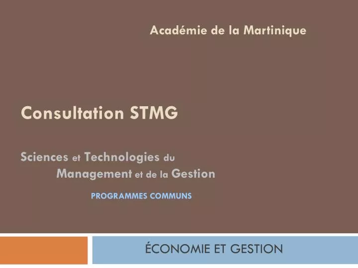 consultation stmg sciences et technologies du management et de la gestion et de la gestion