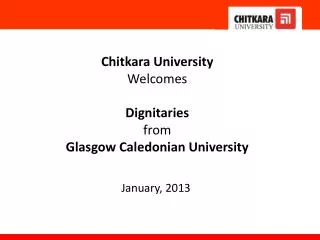 Chitkara University Welcomes Dignitaries from Glasgow Caledonian University