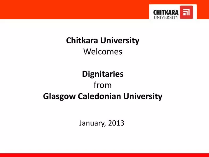 chitkara university welcomes dignitaries from glasgow caledonian university