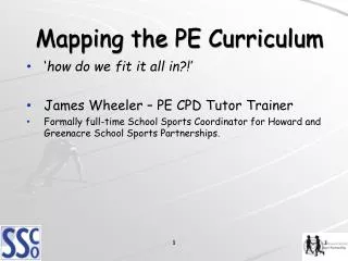 Mapping the PE Curriculum