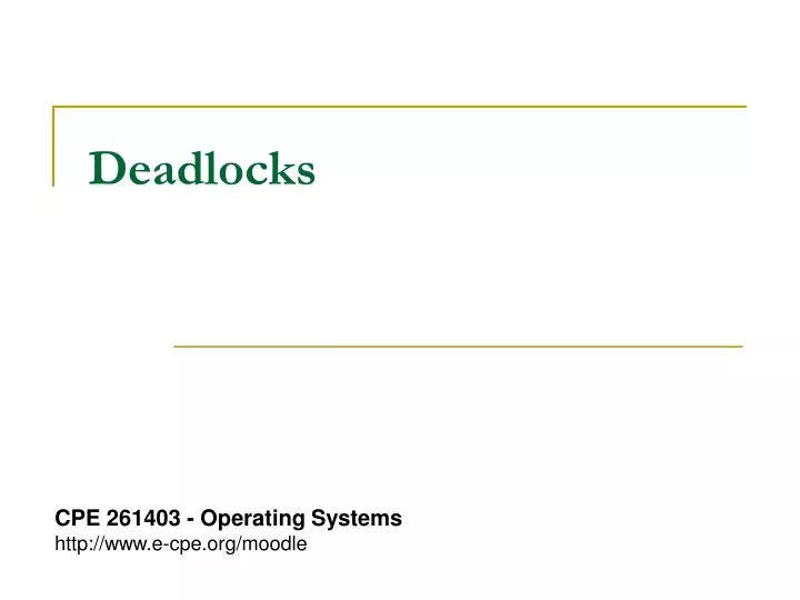 deadlocks