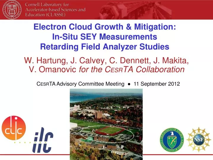electron cloud growth mitigation in situ sey measurements retarding field analyzer studies