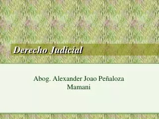derecho judicial