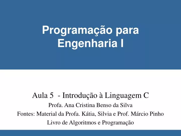 programa o para engenharia i