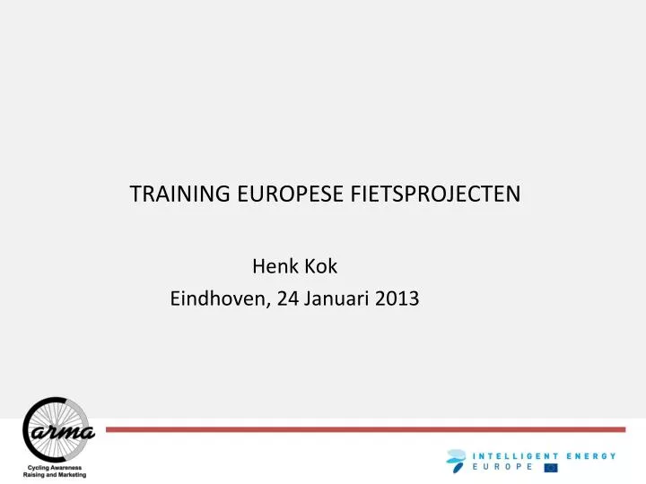 training europese fietsprojecten