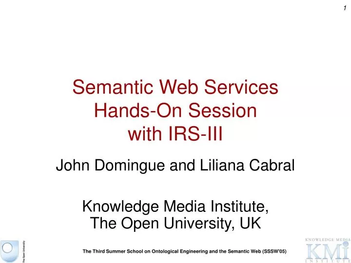semantic web services hands on session with irs iii