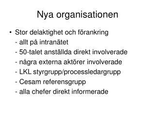 nya organisationen