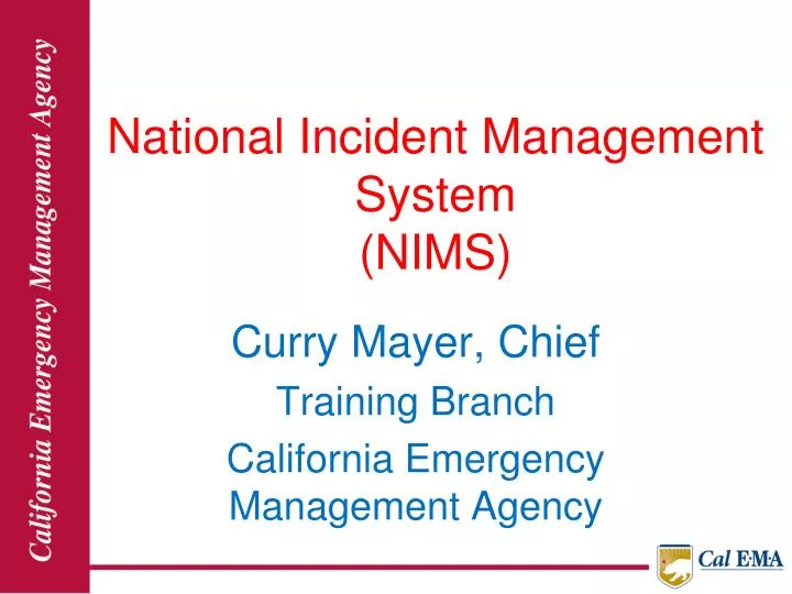 national incident management system nims