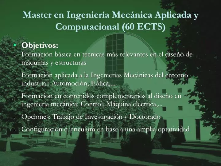 master en ingenier a mec nica aplicada y computacional 60 ects