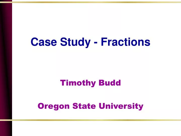 case study fractions