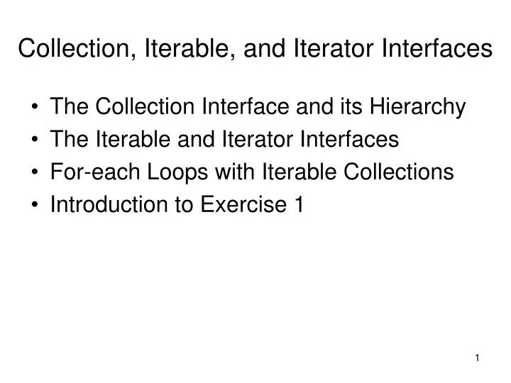 collection iterable and iterator interfaces