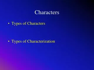 Characters