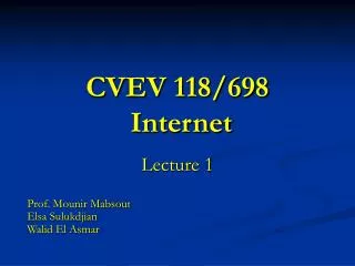 CVEV 118/698 Internet