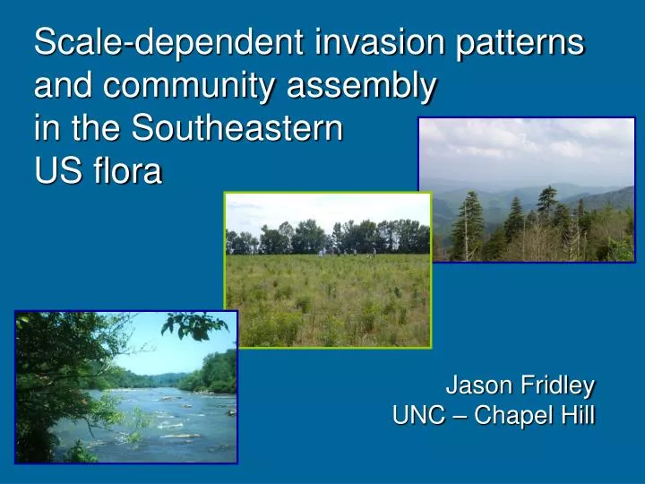 scale dependent invasion patterns and community assembly in the southeastern us flora