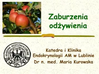 zaburzenia od ywienia
