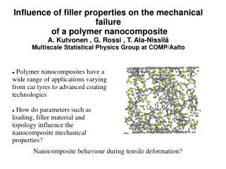 Nanocomposite behaviour during tensile deformation?