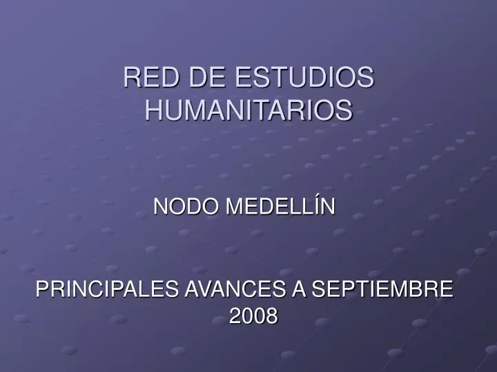 red de estudios humanitarios